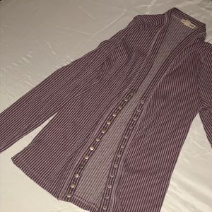 Button Down Striped Tee